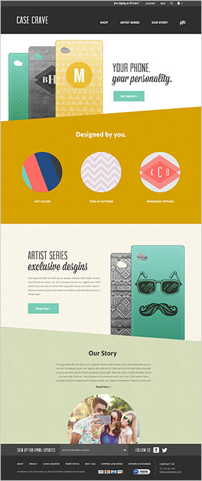 Online store template design